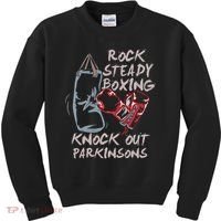 Rock Steady Boxing Knock Out Parkinsons Gift Kids Sweatshirt thumb 0