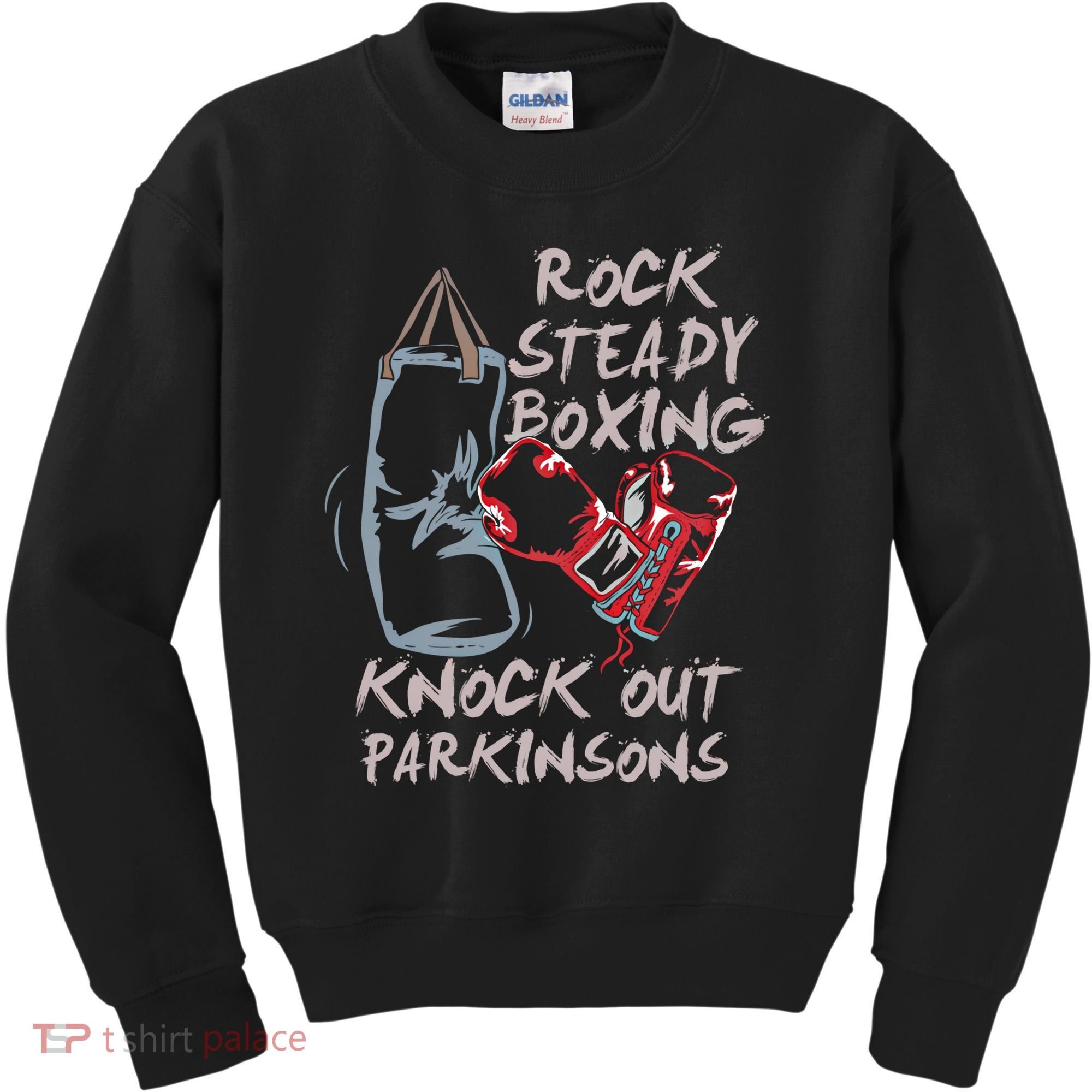 Rock Steady Boxing Knock Out Parkinsons Gift Kids Sweatshirt