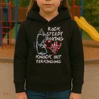 Rock Steady Boxing Knock Out Parkinsons Gift Kids Hoodie thumb 3