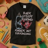 Rock Steady Boxing Knock Out Parkinsons Gift Kids T-Shirt thumb 3