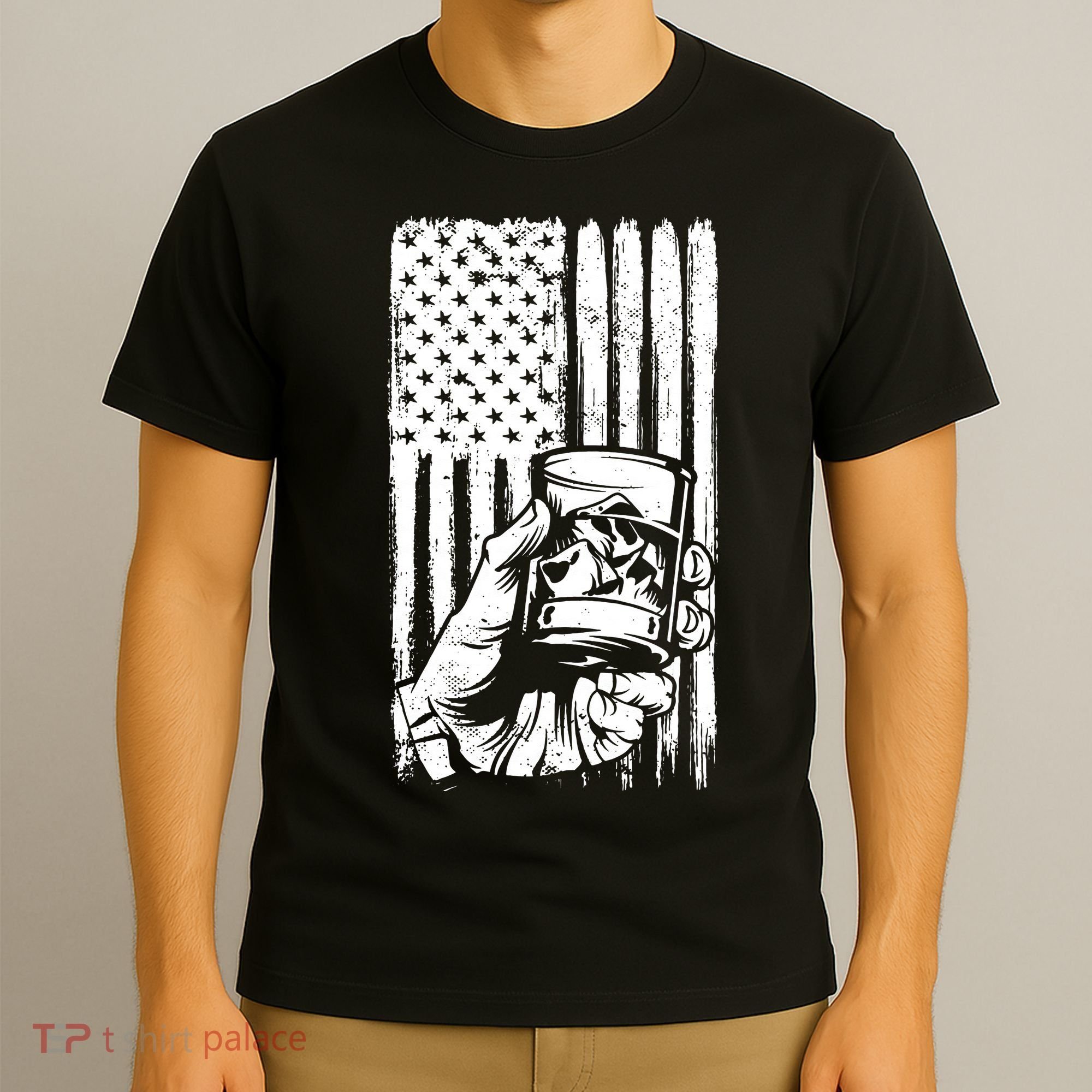 Retro Scotch Bourbon Whisky 4th of July T-Shirt