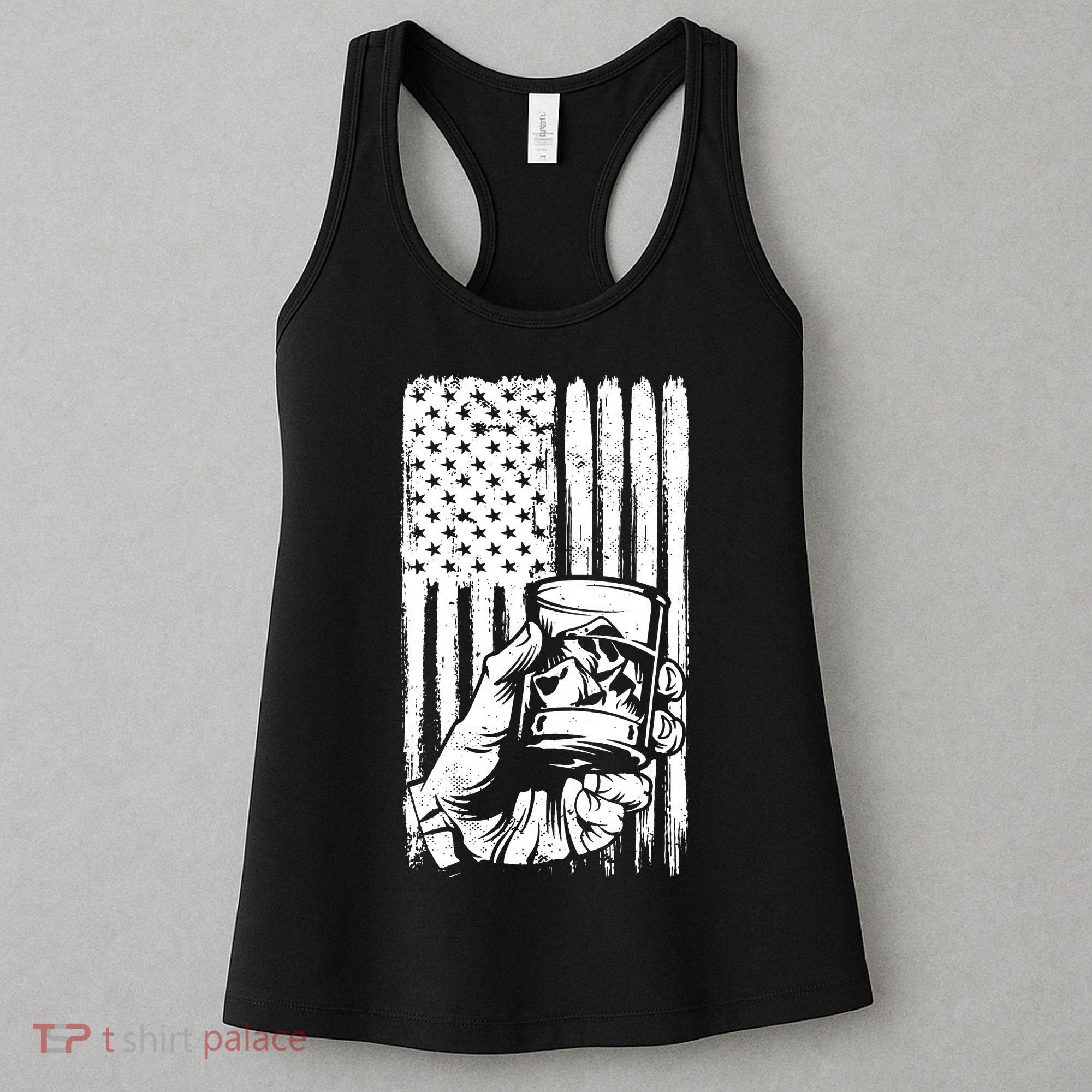 Retro Scotch Bourbon Whisky 4th of July Women's Tank Top