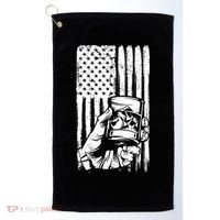 Retro Scotch Bourbon Whisky 4th of July Golf Towel thumb 0