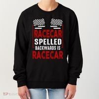 Racecar Spelled Backwards Funny Car Mechanic Race Car Women's Sweatshirt thumb 0