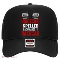 Racecar Spelled Backwards Funny Car Mechanic Race Car Hat thumb 0