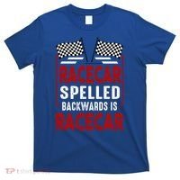 Racecar Spelled Backwards Funny Car Mechanic Race Car T-Shirt thumb 0