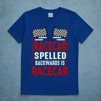 Racecar Spelled Backwards Funny Car Mechanic Race Car T-Shirt thumb 5