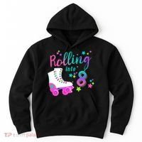 Roller Skate Birthday Shirt 5th 80's Outfit Decades Party Hoodie thumb 0