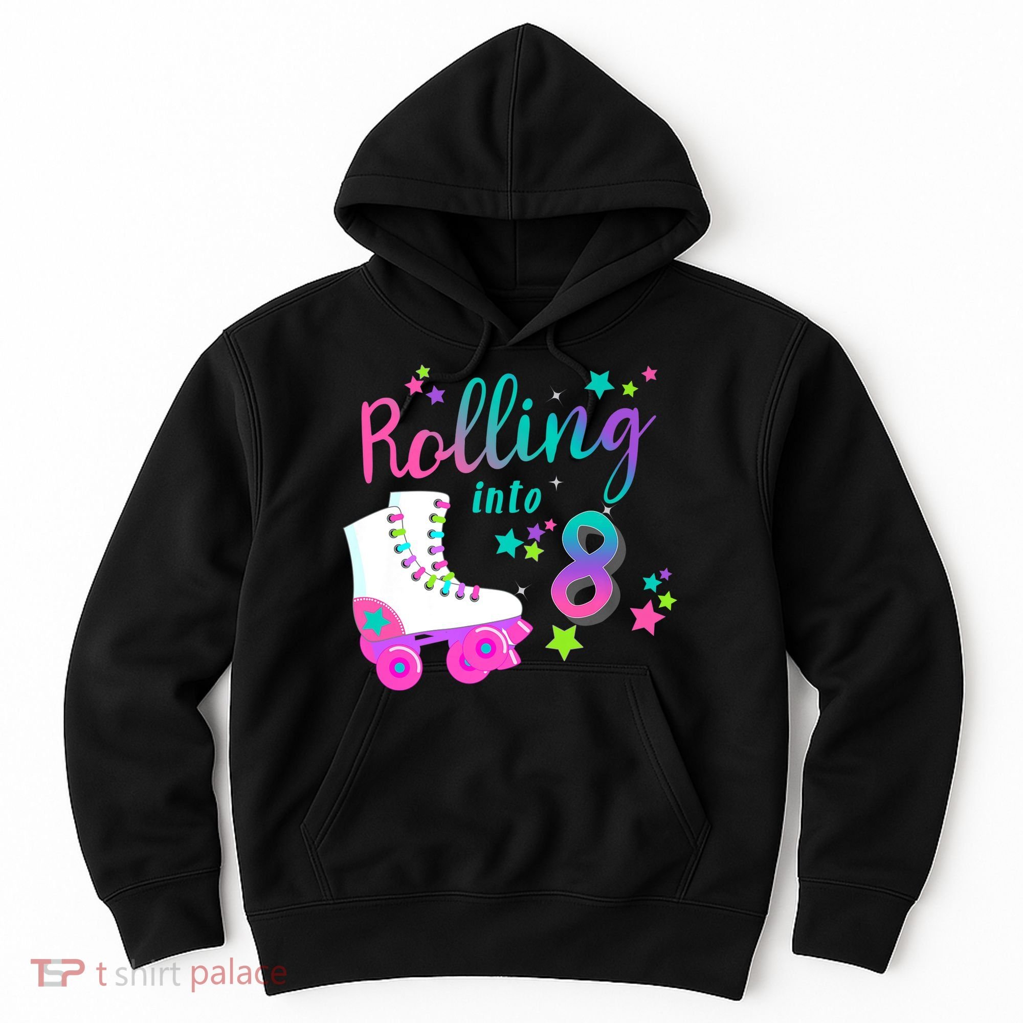 Roller Skate Birthday Shirt 5th 80's Outfit Decades Party Hoodie