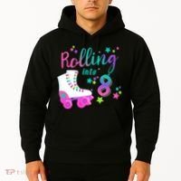 Roller Skate Birthday Shirt 5th 80's Outfit Decades Party Hoodie thumb 2