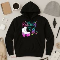 Roller Skate Birthday Shirt 5th 80's Outfit Decades Party Hoodie thumb 3