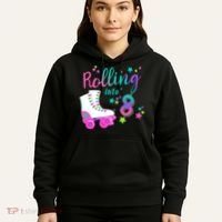 Roller Skate Birthday Shirt 5th 80's Outfit Decades Party Hoodie thumb 5