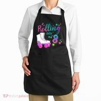 Roller Skate Birthday Shirt 5th 80's Outfit Decades Party Apron thumb 2
