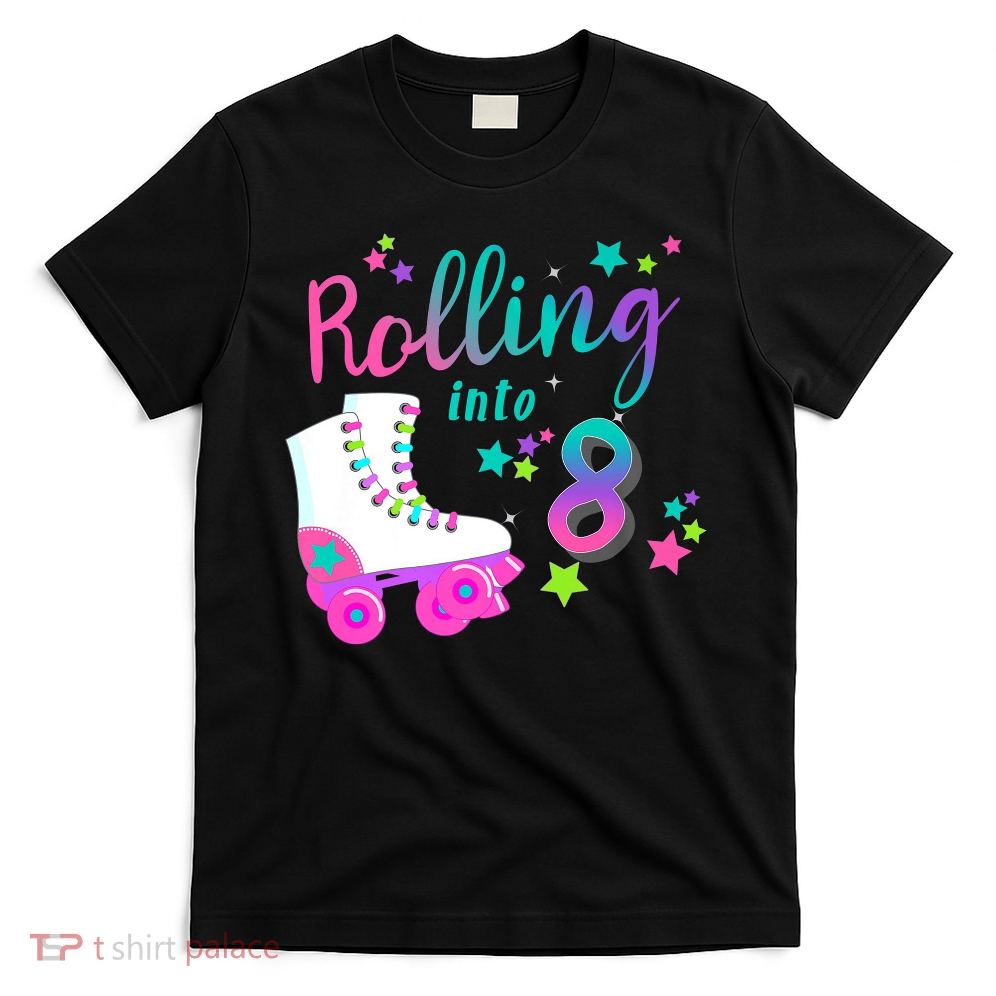 Roller Skate Birthday Shirt 5th 80's Outfit Decades Party T-Shirt