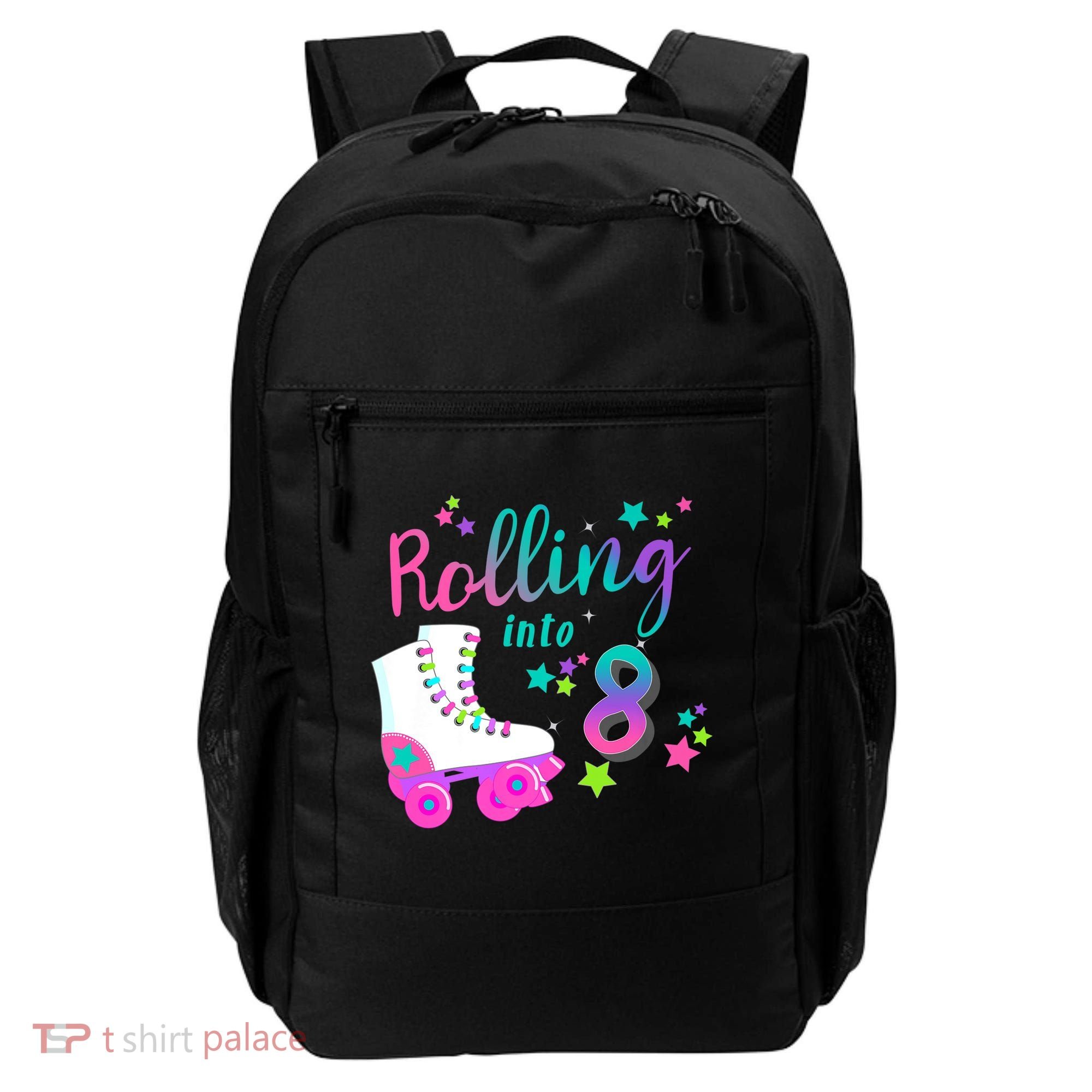 Roller Skate Birthday Shirt 5th 80's Outfit Decades Party Backpack