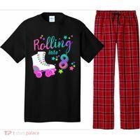 Roller Skate Birthday Shirt 5th 80's Outfit Decades Party Pajama Set thumb 0