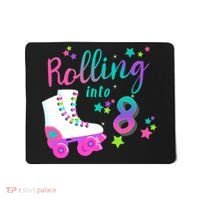 Roller Skate Birthday Shirt 5th 80's Outfit Decades Party Mousepad thumb 0