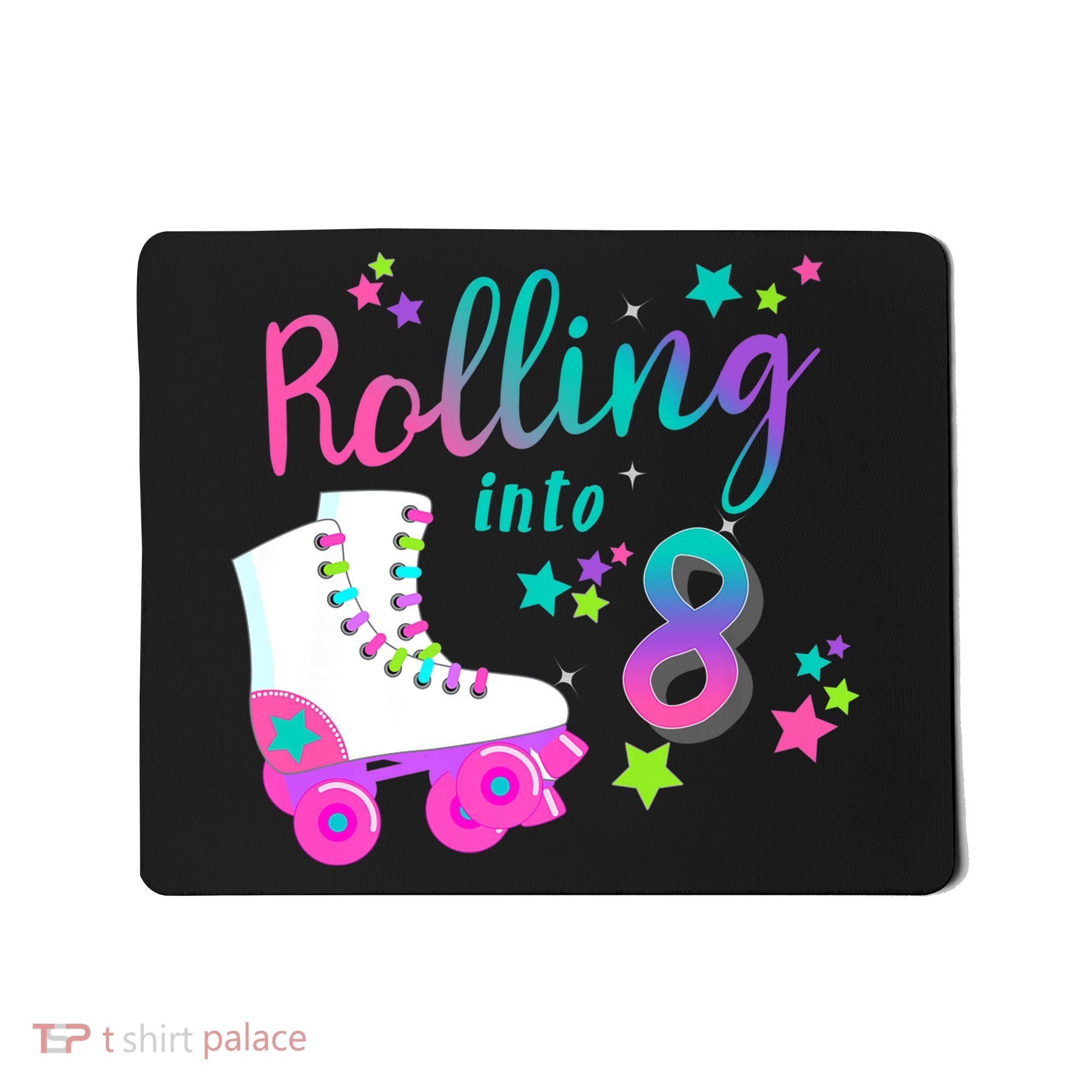 Roller Skate Birthday Shirt 5th 80's Outfit Decades Party Mousepad