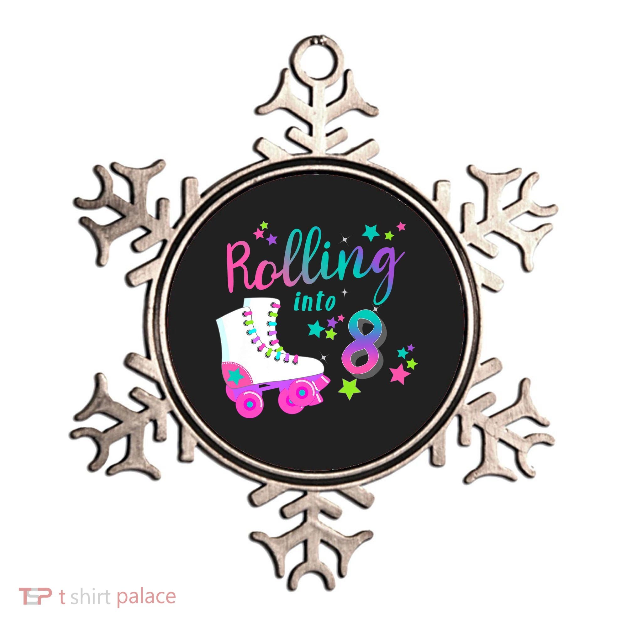 Roller Skate Birthday Shirt 5th 80's Outfit Decades Party Ornament
