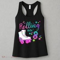 Roller Skate Birthday Shirt 5th 80's Outfit Decades Party Women's Tank Top thumb 3
