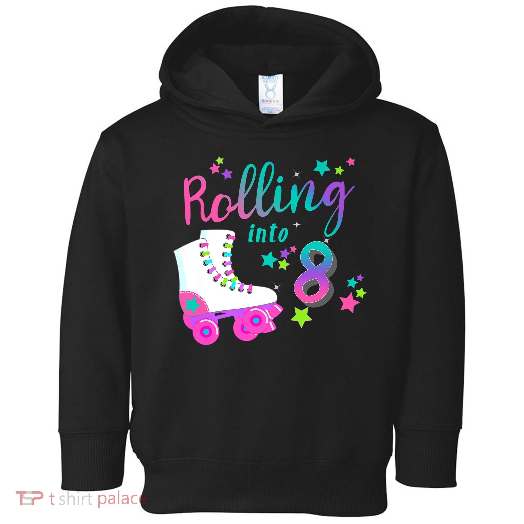 Roller Skate Birthday Shirt 5th 80's Outfit Decades Party Toddler Hoodie