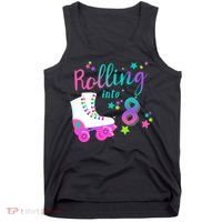 Roller Skate Birthday Shirt 5th 80's Outfit Decades Party Tank Top thumb 0