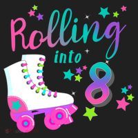 Roller Skate Birthday Shirt 5th 80's Outfit Decades Party Golf Towel thumb 3