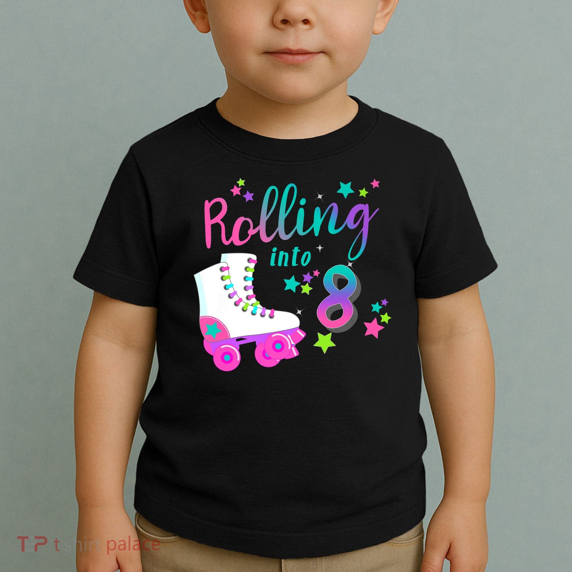 Roller Skate Birthday Shirt 5th 80's Outfit Decades Party Toddler T-Shirt