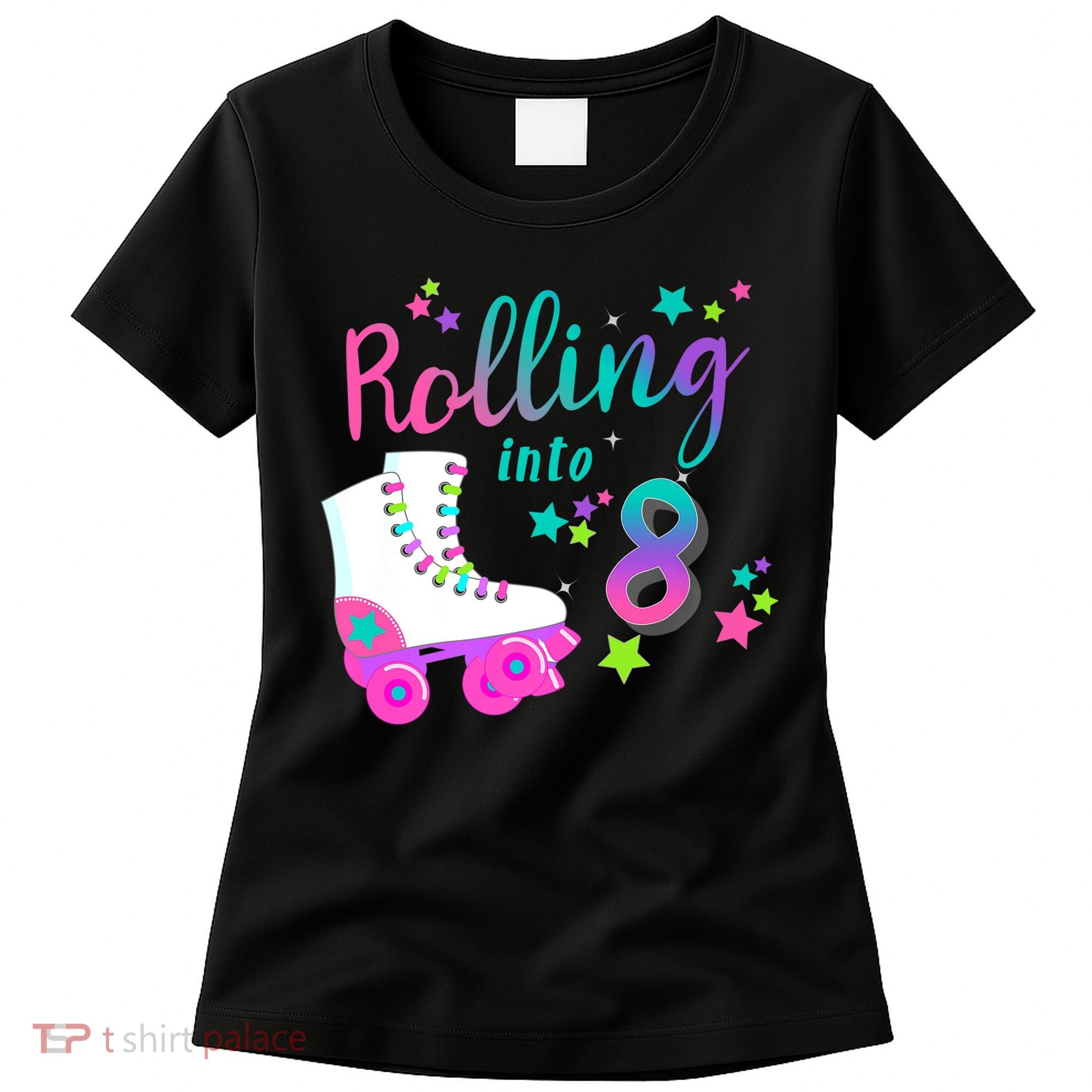Roller Skate Birthday Shirt 5th 80's Outfit Decades Party Women's T-Shirt