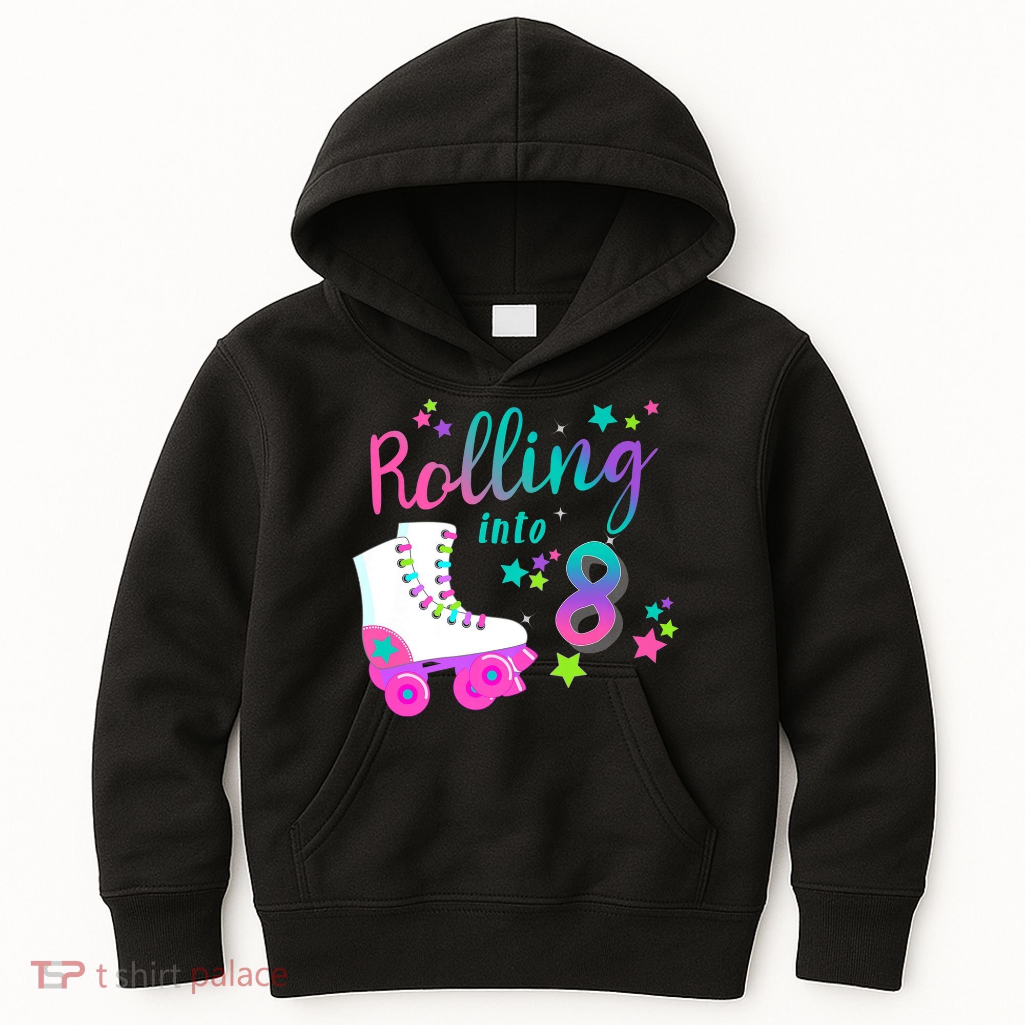 Roller Skate Birthday Shirt 5th 80's Outfit Decades Party Kids Hoodie