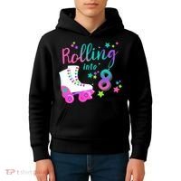 Roller Skate Birthday Shirt 5th 80's Outfit Decades Party Kids Hoodie thumb 4
