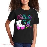 Roller Skate Birthday Shirt 5th 80's Outfit Decades Party Kids T-Shirt thumb 2