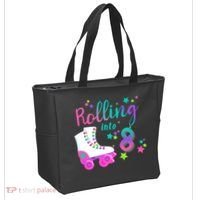 Roller Skate Birthday Shirt 5th 80's Outfit Decades Party Tote Bag thumb 2