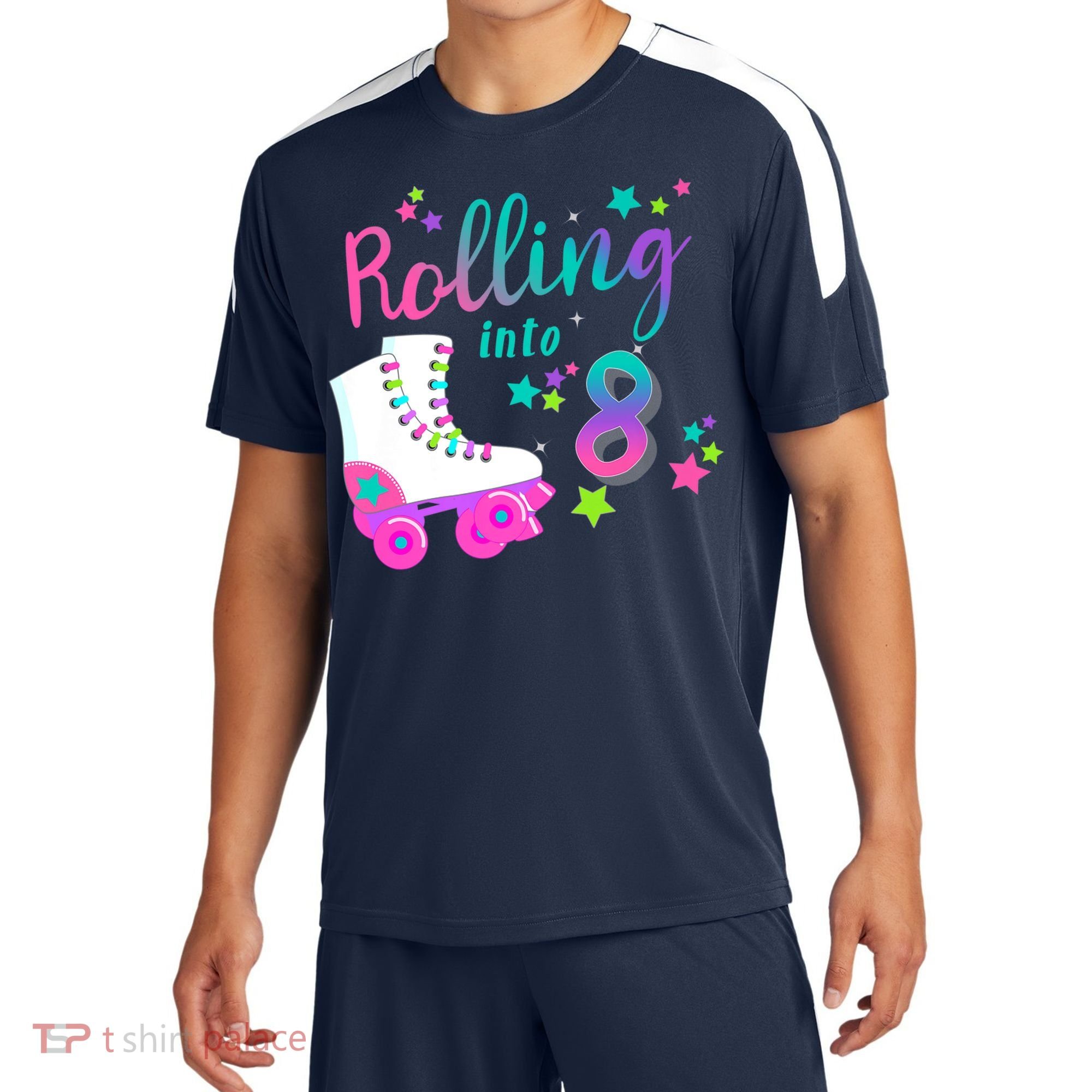 Roller Skate Birthday Shirt 5th 80's Outfit Decades Party Sport-Tek Competitor United Soccer Jersey
