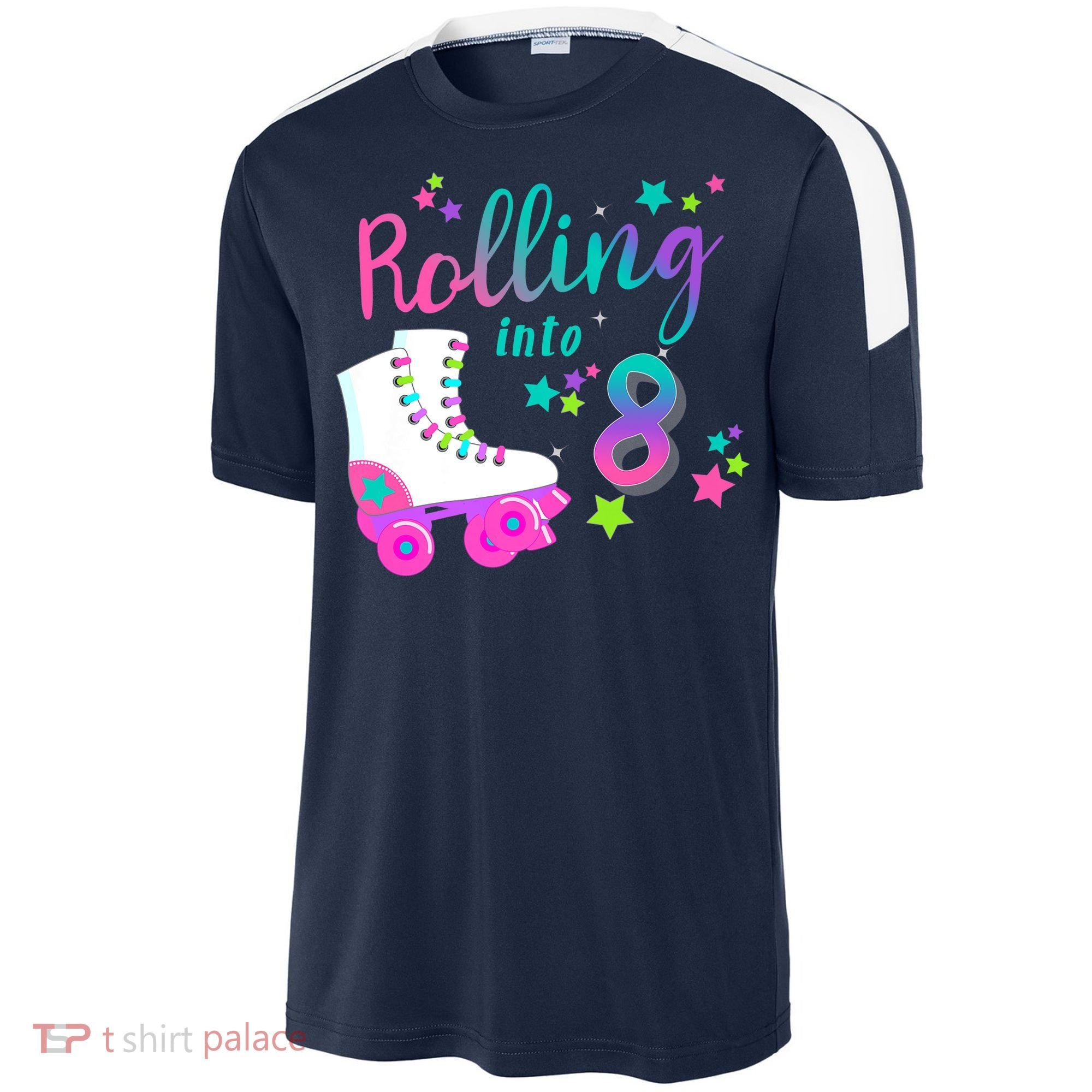Roller Skate Birthday Shirt 5th 80's Outfit Decades Party Sport-Tek Competitor United Soccer Jersey
