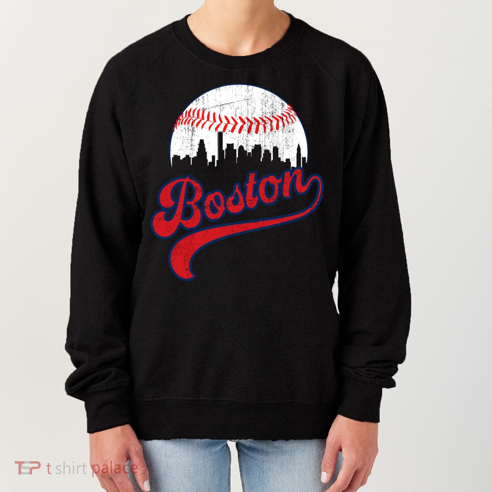 Retro Skyline Boston Baseball Meaningful Gift Women's Sweatshirt