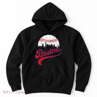 Retro Skyline Boston Baseball Meaningful Gift Hoodie