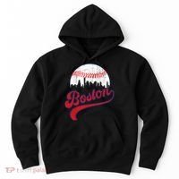 Retro Skyline Boston Baseball Meaningful Gift Hoodie thumb 0