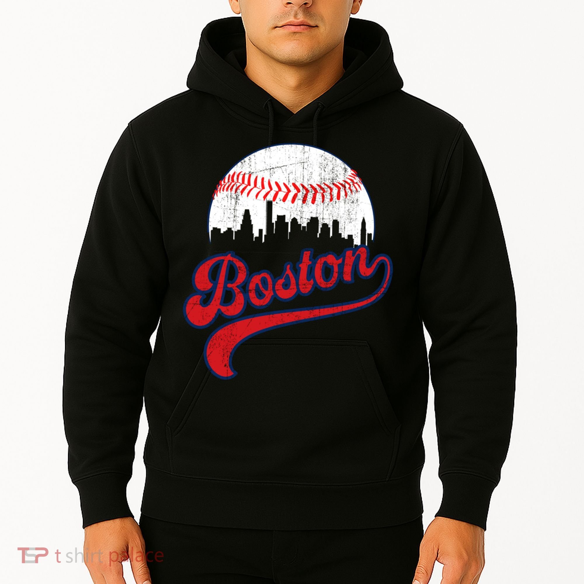 Retro Skyline Boston Baseball Meaningful Gift Hoodie