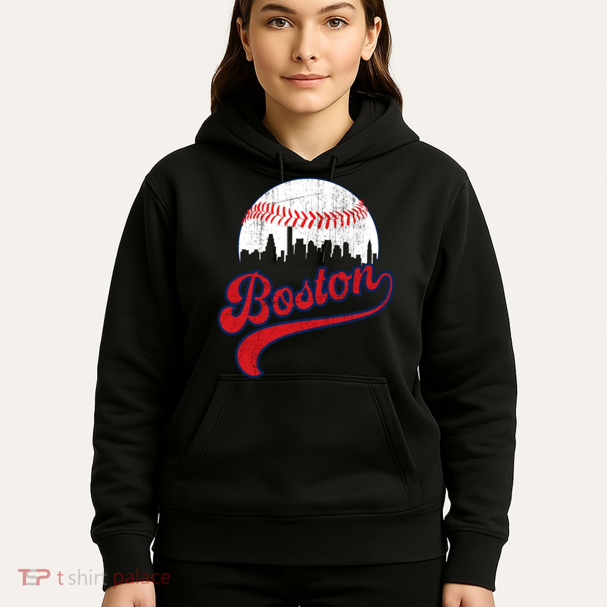 Retro Skyline Boston Baseball Meaningful Gift Hoodie