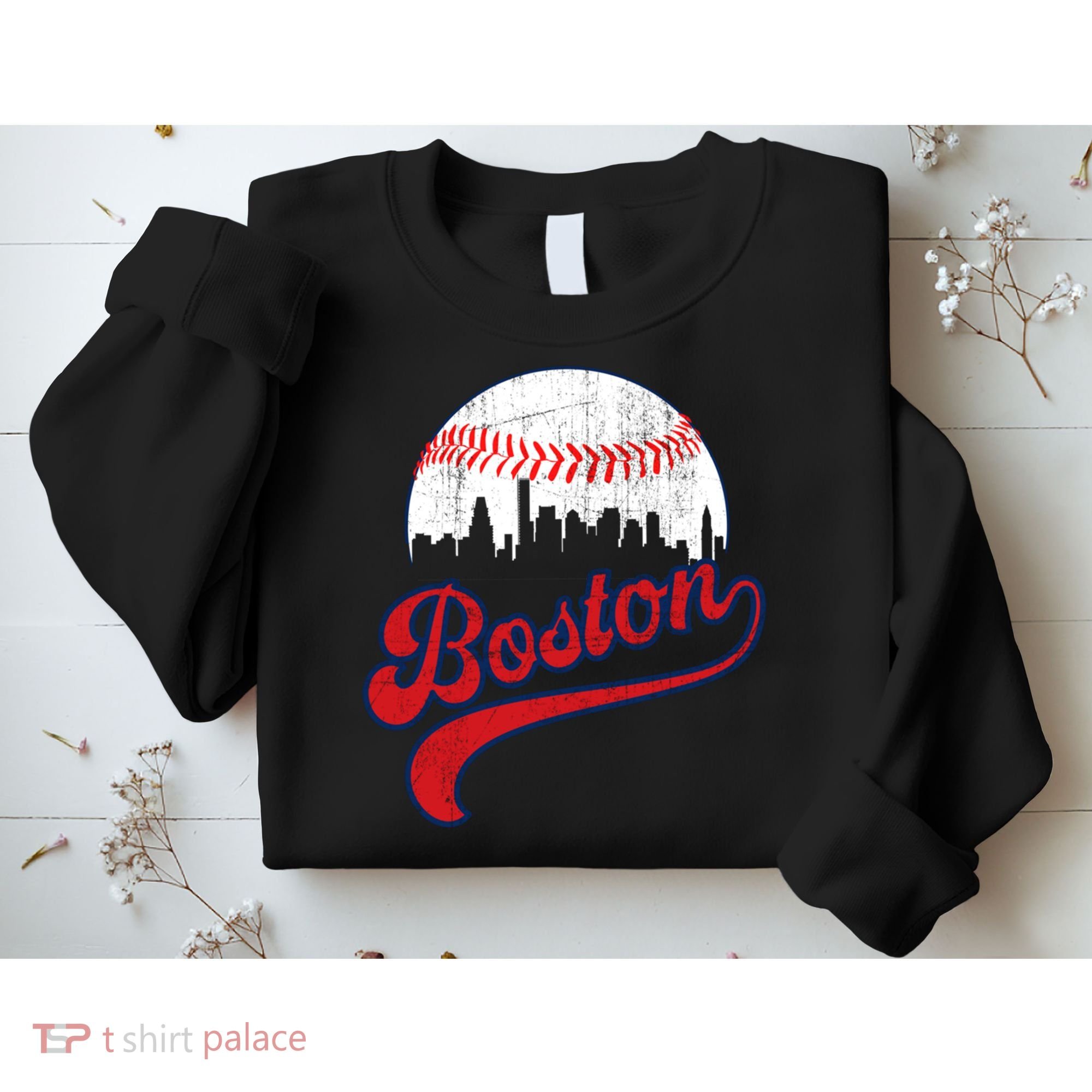 Retro Skyline Boston Baseball Meaningful Gift Sweatshirt