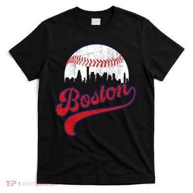 Retro Skyline Boston Baseball Meaningful Gift T-Shirt