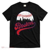 Retro Skyline Boston Baseball Meaningful Gift T-Shirt thumb 0