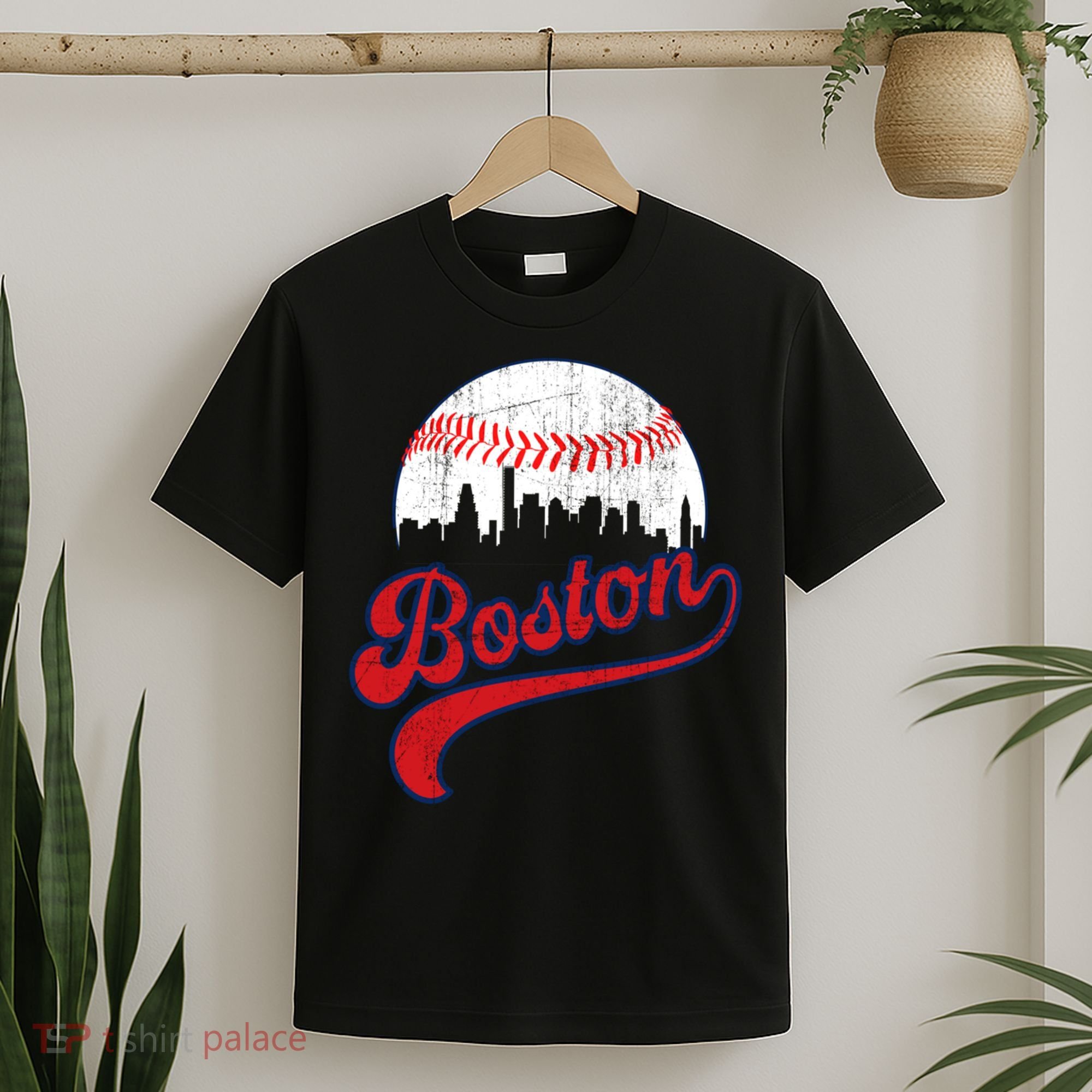 Retro Skyline Boston Baseball Meaningful Gift T-Shirt