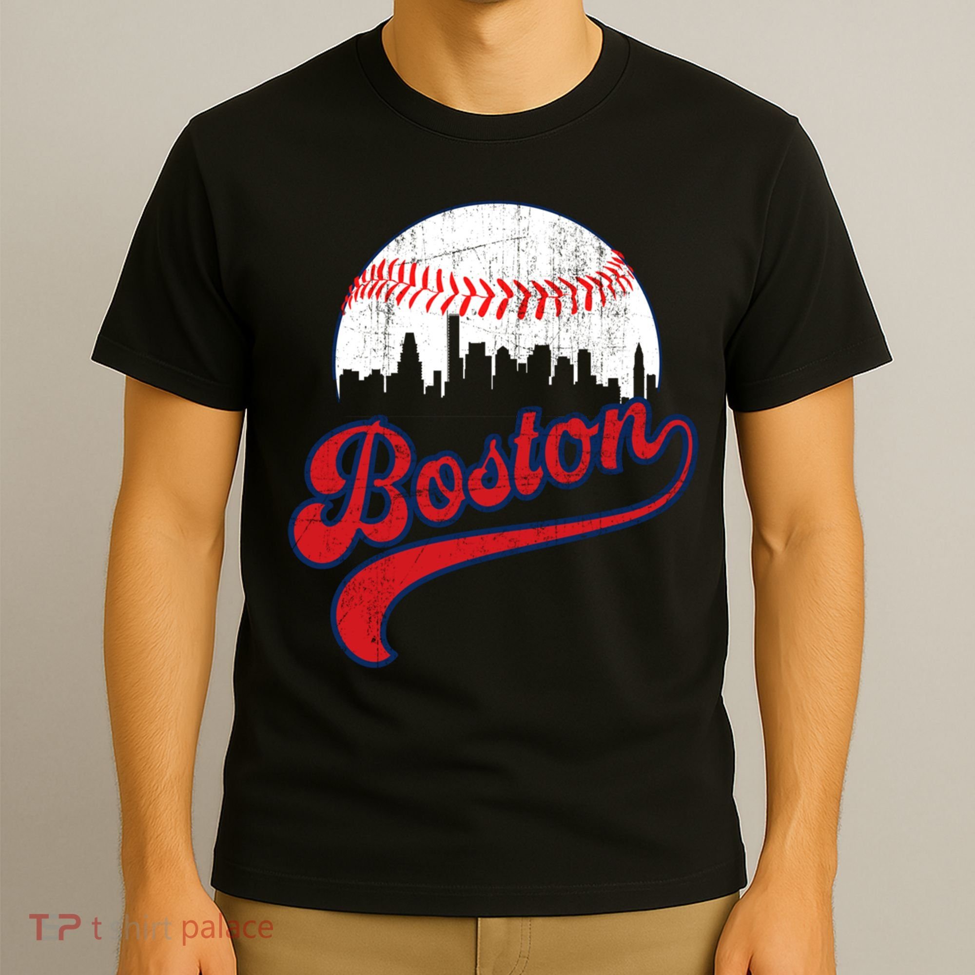 Retro Skyline Boston Baseball Meaningful Gift T-Shirt