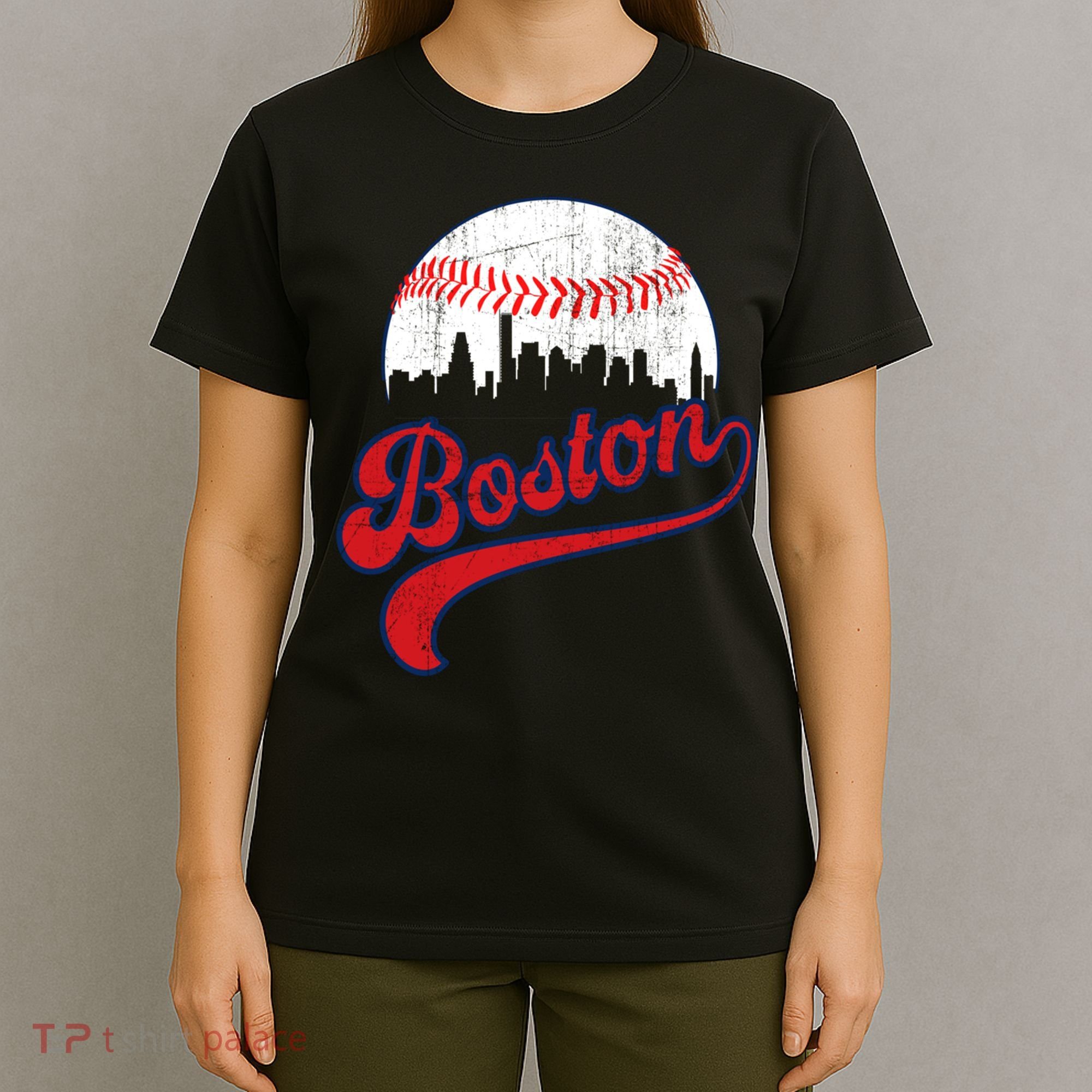 Retro Skyline Boston Baseball Meaningful Gift T-Shirt