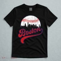 Retro Skyline Boston Baseball Meaningful Gift T-Shirt thumb 5