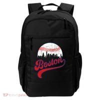 Retro Skyline Boston Baseball Meaningful Gift Backpack thumb 0