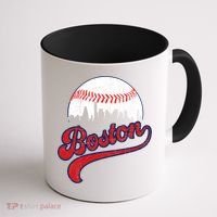 Retro Skyline Boston Baseball Meaningful Gift Coffee Mug thumb 1