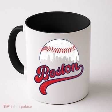 Retro Skyline Boston Baseball Meaningful Gift Coffee Mug